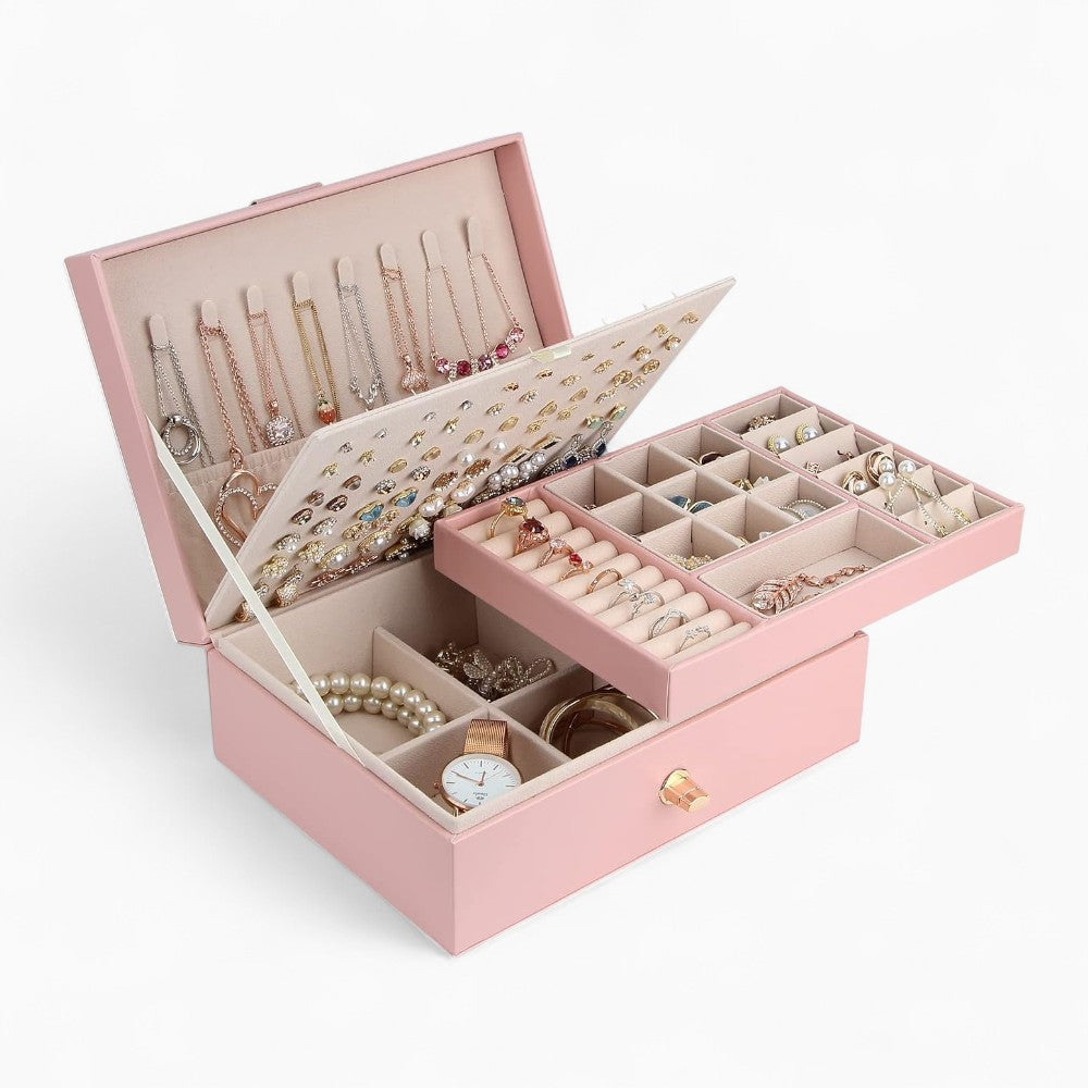 Boîte à Bijoux de Voyage avec Compartiments