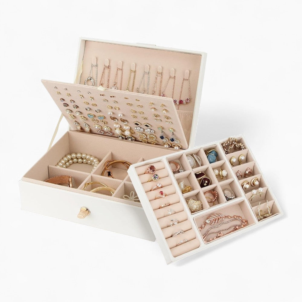 Boîte à Bijoux de Voyage avec Compartiments