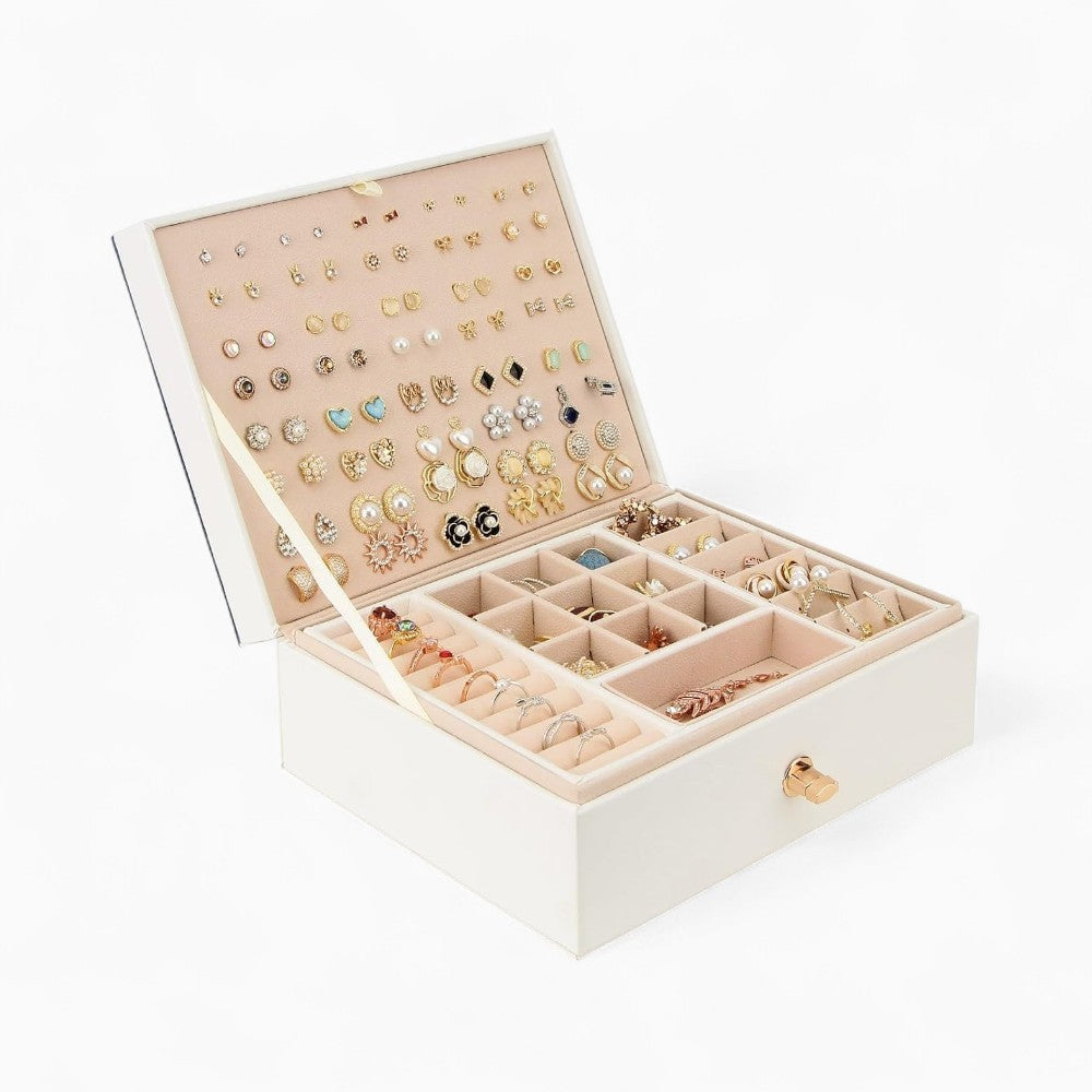 Boîte à Bijoux de Voyage avec Compartiments