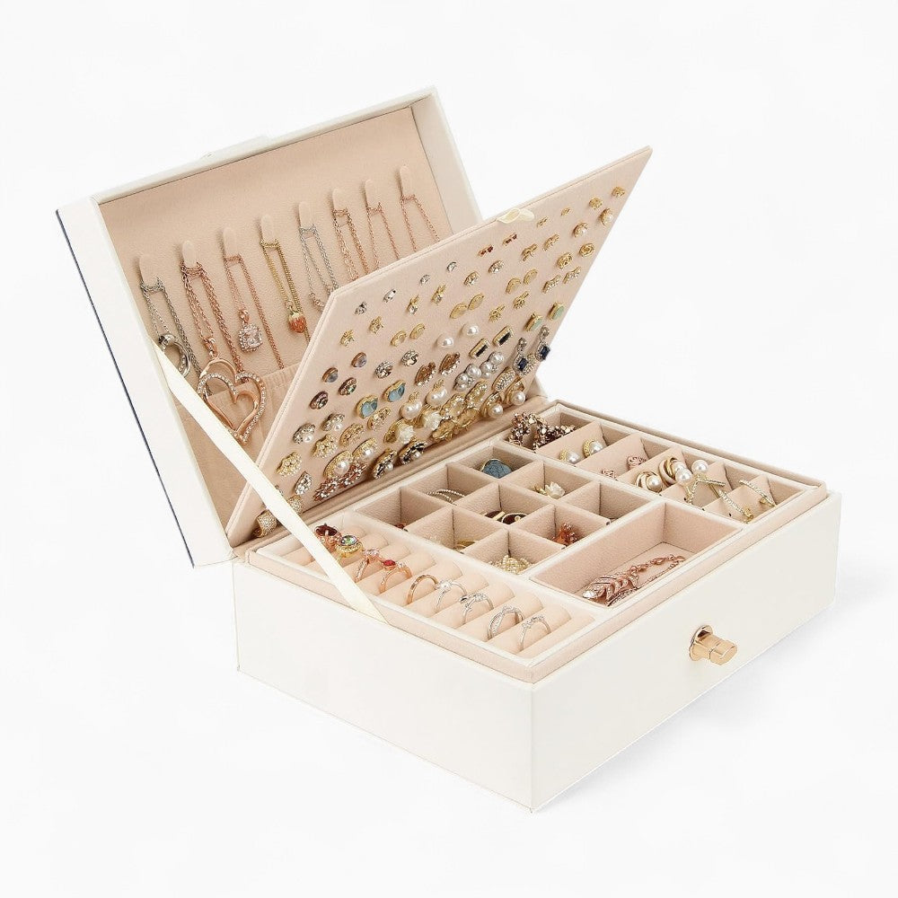 Boîte à Bijoux de Voyage avec Compartiments