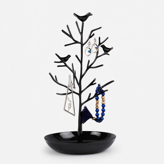 Arbre à Bijoux Métal Oiseaux - Rangement Élégant