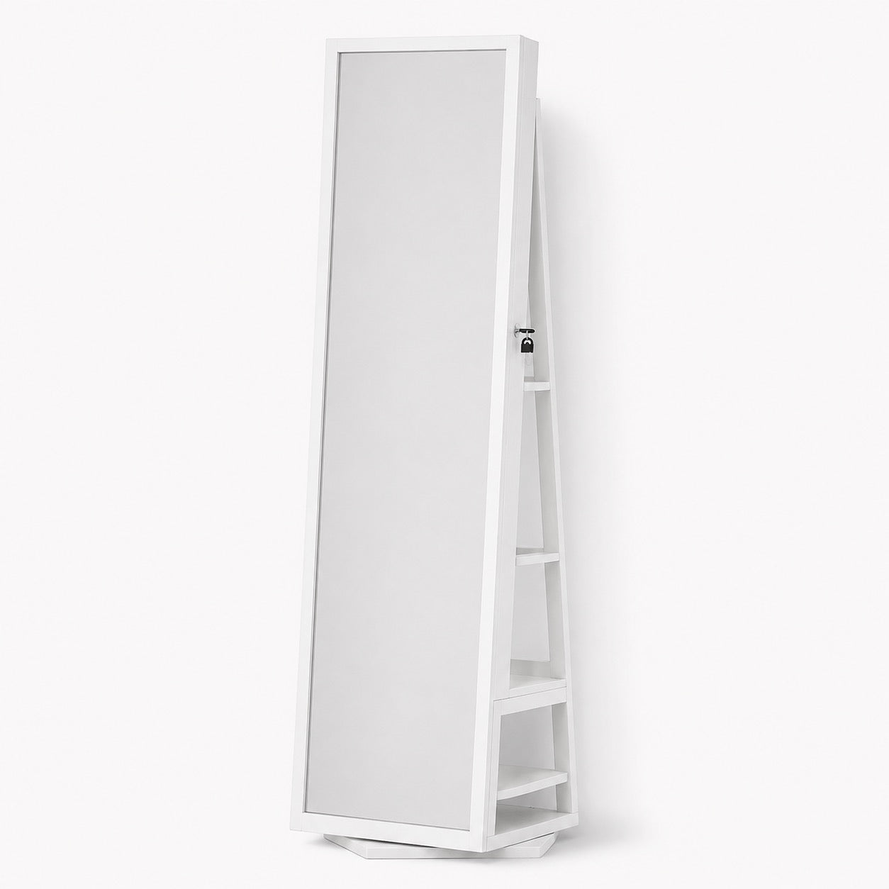 Armoire Bijoux Miroir LED Rotatif