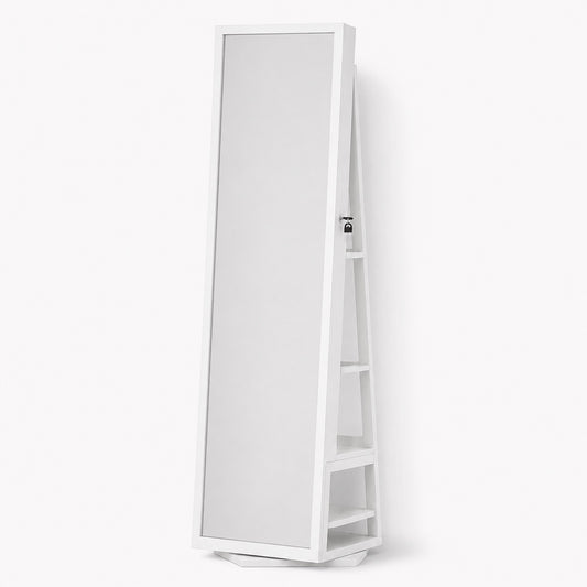 Armoire Bijoux Miroir LED Rotatif
