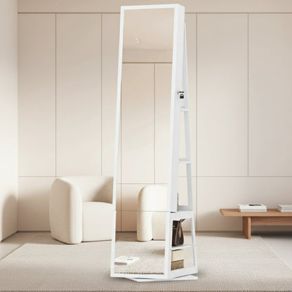 Armoire Bijoux Miroir LED Rotatif