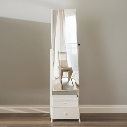 Armoire à Bijoux LED avec Miroir et Tiroirs