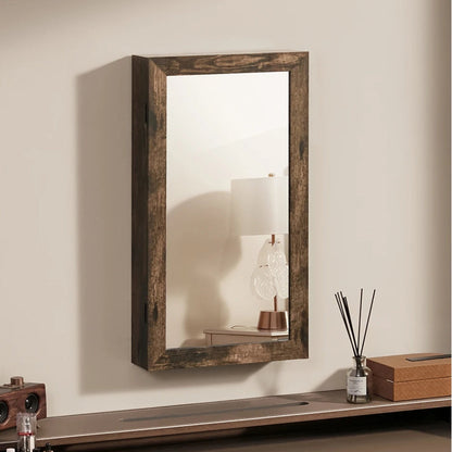 Armoire à Bijoux Mural Pratique avec Miroir