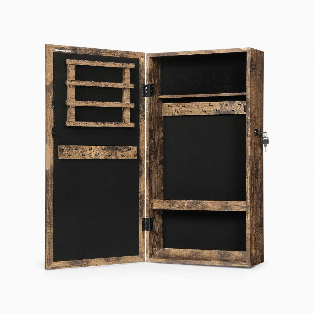 Armoire à Bijoux Mural Pratique avec Miroir