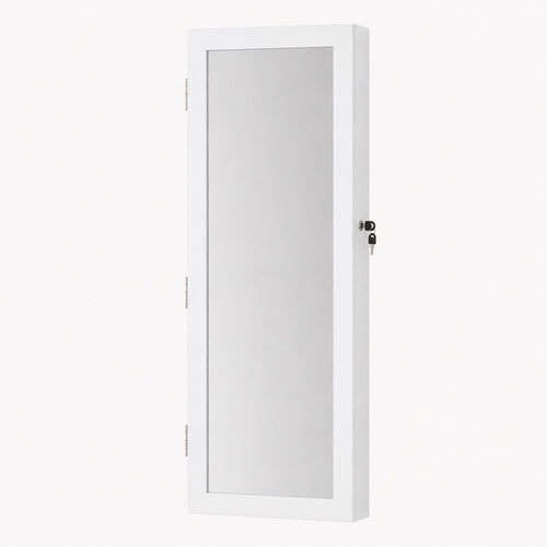 Armoire à Bijoux Murale et Miroir Pratique
