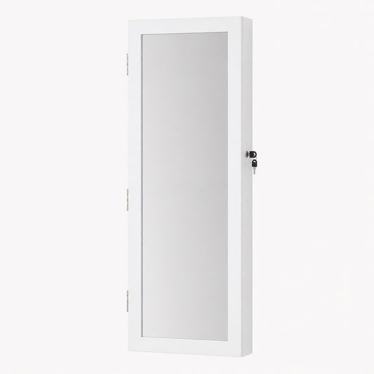 Armoire à Bijoux Murale et Miroir Pratique