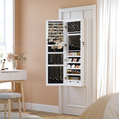 Armoire à Bijoux Murale et Miroir Pratique