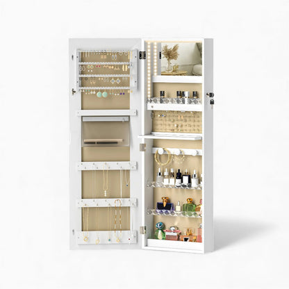 Armoire Bijoux Murale LED avec Miroir