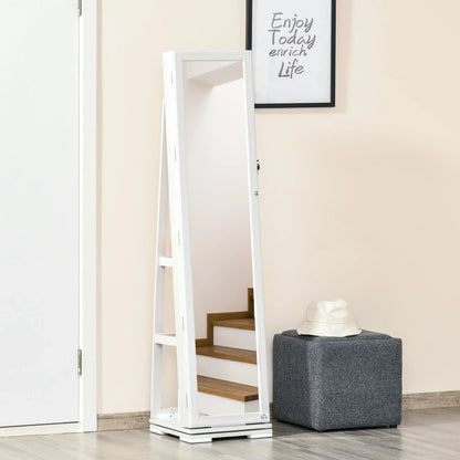 Armoire à Bijoux avec Miroir Rotatif 360°