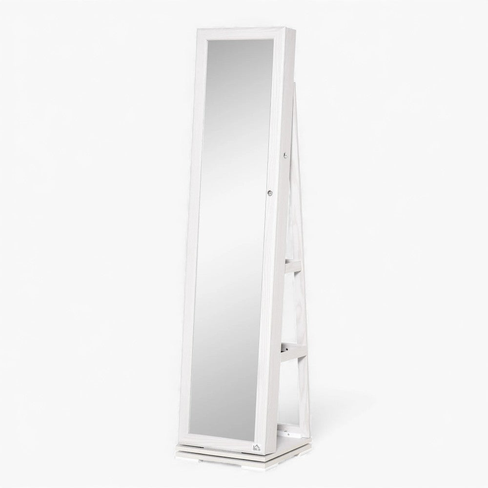 Armoire à Bijoux avec Miroir Rotatif 360°