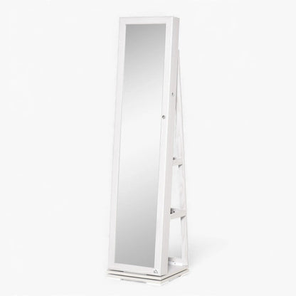 Armoire à Bijoux avec Miroir Rotatif 360°