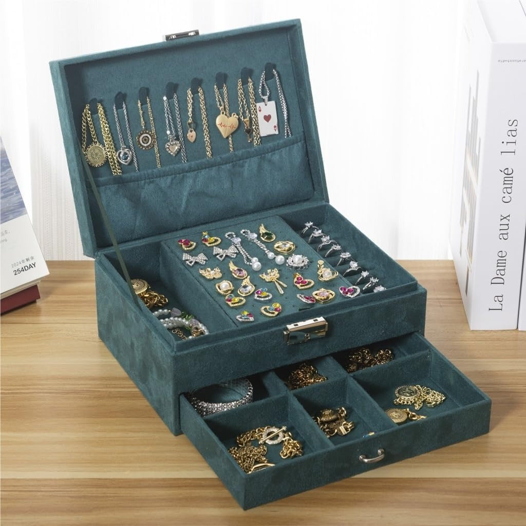 Boîte à Bijoux 3 Niveaux Compacte