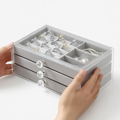 Boîte à Bijoux 3 Tiroirs Compacte