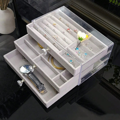 Boîte à Bijoux 3 Tiroirs Compacte