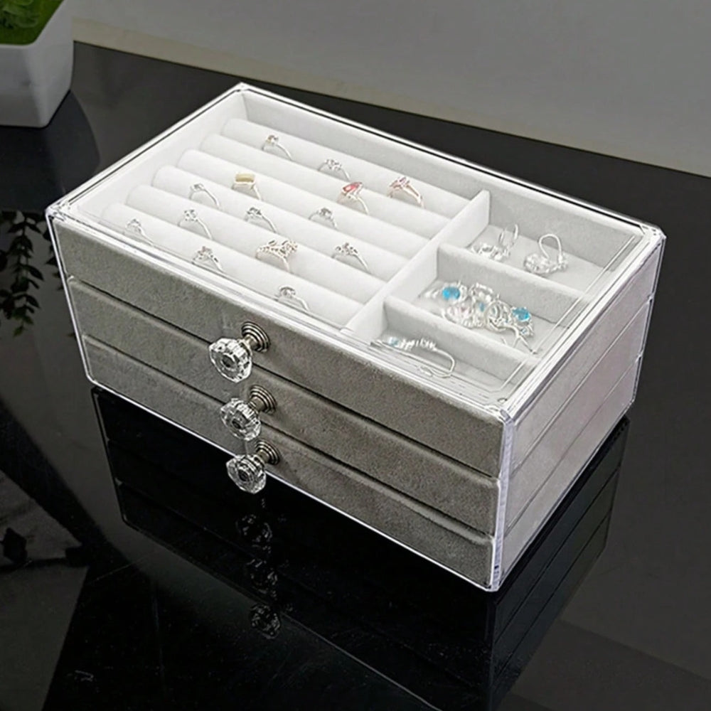 Boîte à Bijoux 3 Tiroirs Compacte