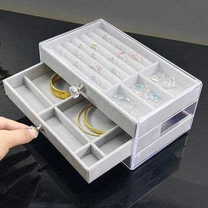 Boîte à Bijoux 3 Tiroirs Compacte