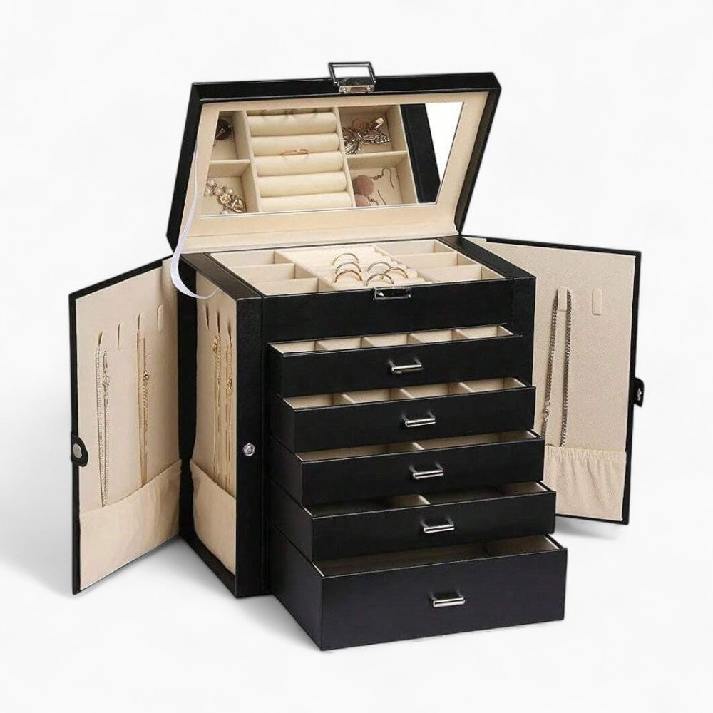 Boîte à Bijoux 5 Tiroirs Pratique et Élégante