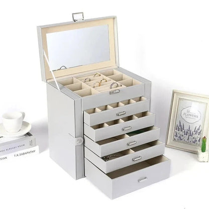 Boîte à Bijoux 5 Tiroirs Pratique et Élégante