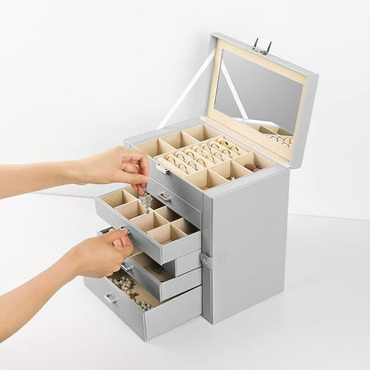 Boîte à Bijoux 5 Tiroirs Pratique et Élégante