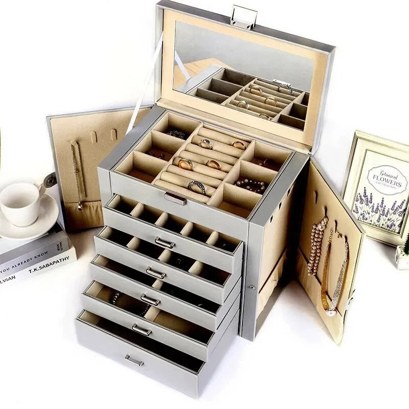 Boîte à Bijoux 5 Tiroirs Pratique et Élégante