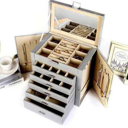 Boîte à Bijoux 5 Tiroirs Pratique et Élégante