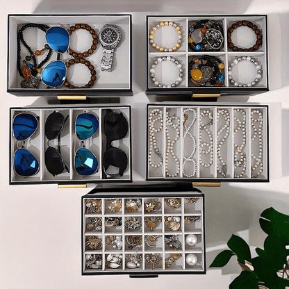 Boîte à Bijoux 5 Tiroirs et Miroir Pratique