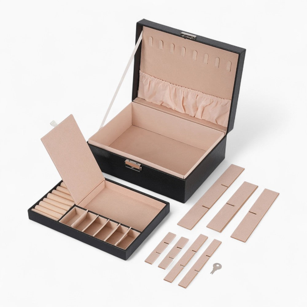 Boîte à Bijoux en Cuir pour Rangement