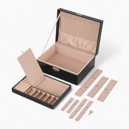 Boîte à Bijoux en Cuir pour Rangement