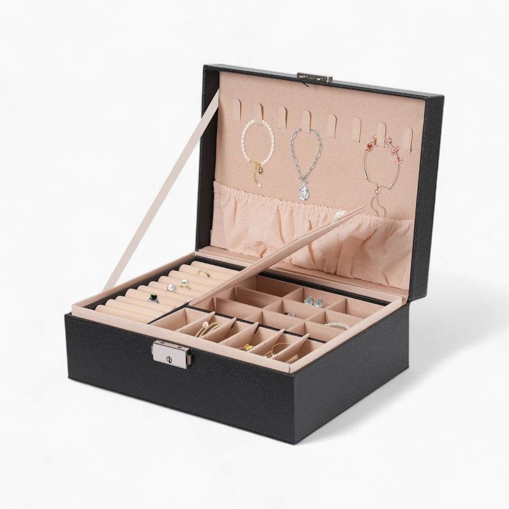 Boîte à Bijoux en Cuir pour Rangement