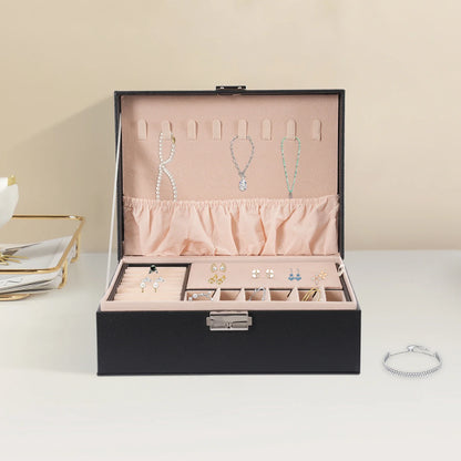 Boîte à Bijoux en Cuir pour Rangement