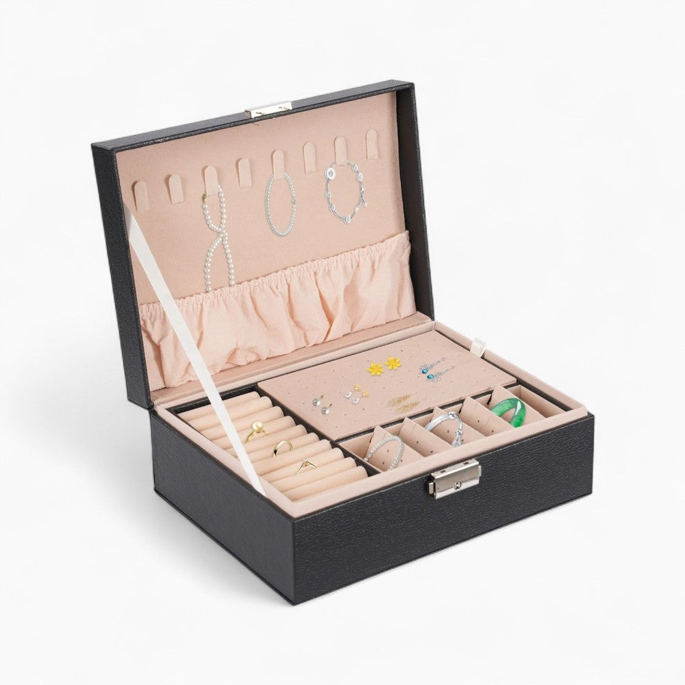 Boîte à Bijoux en Cuir pour Rangement