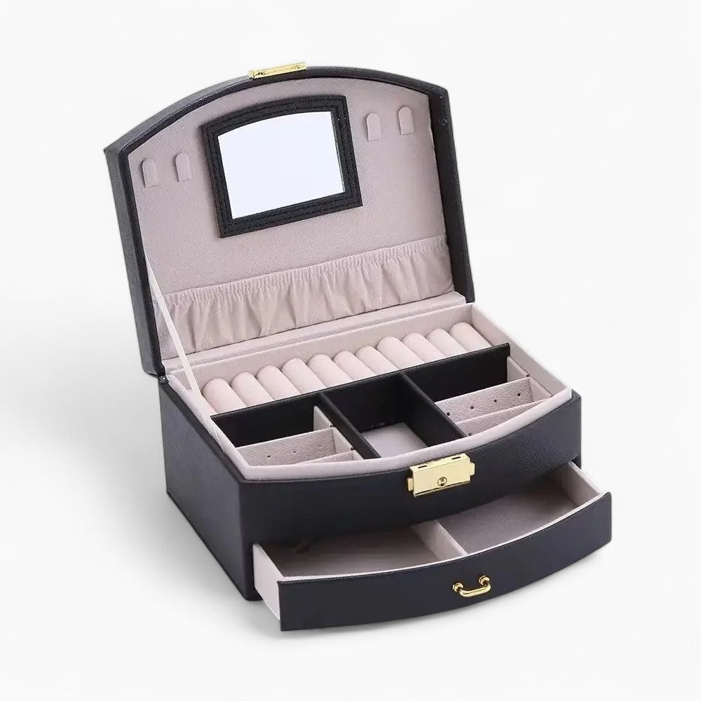 Boîte à Bijoux Voyage - Miroir Pratique Inclus