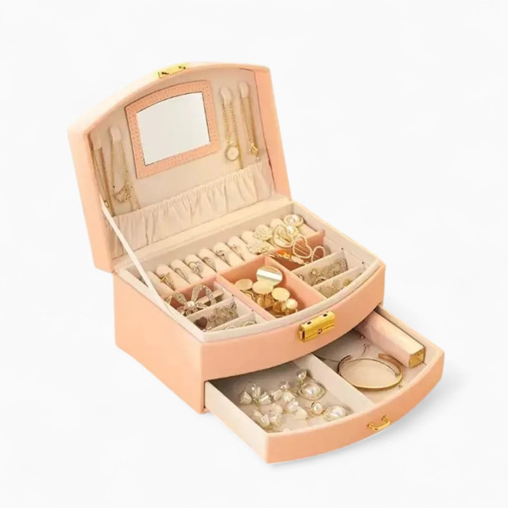 Boîte à Bijoux Voyage - Miroir Pratique Inclus