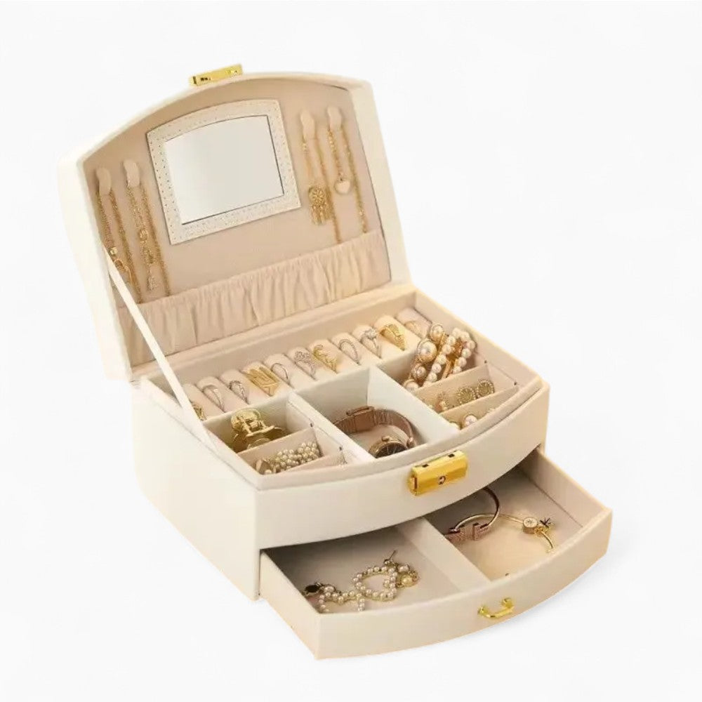 Boîte à Bijoux Voyage - Miroir Pratique Inclus