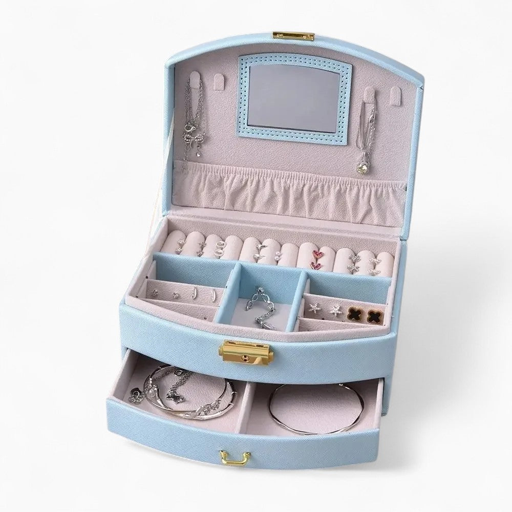 Boîte à Bijoux Voyage - Miroir Pratique Inclus