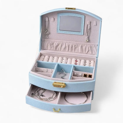 Boîte à Bijoux Voyage - Miroir Pratique Inclus