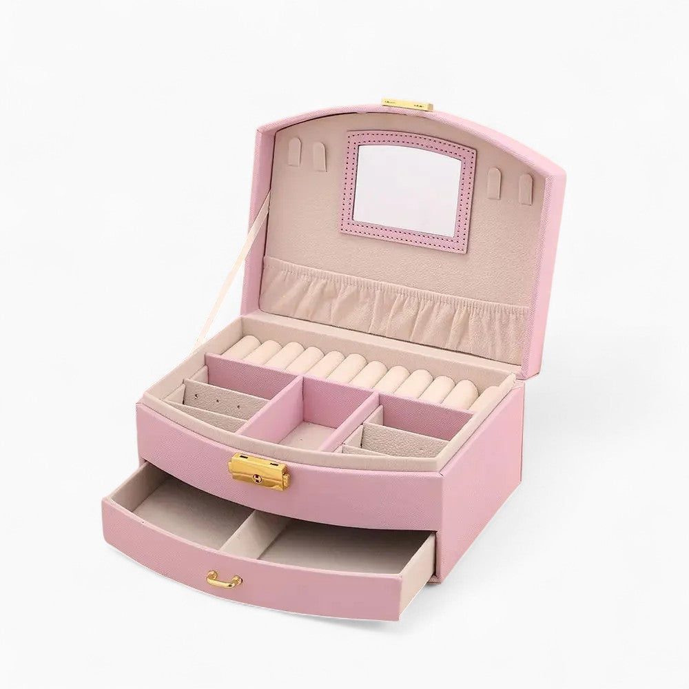 Boîte à Bijoux Voyage - Miroir Pratique Inclus