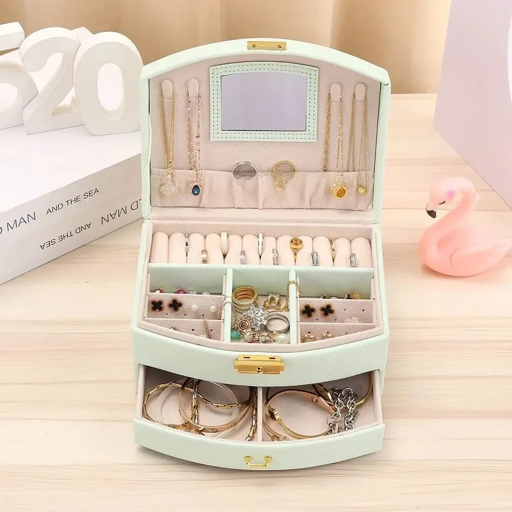 Boîte à Bijoux Voyage - Miroir Pratique Inclus