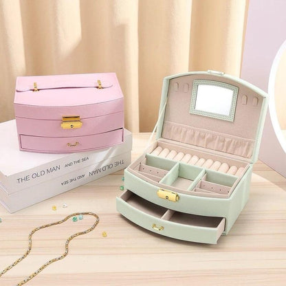 Boîte à Bijoux Voyage - Miroir Pratique Inclus