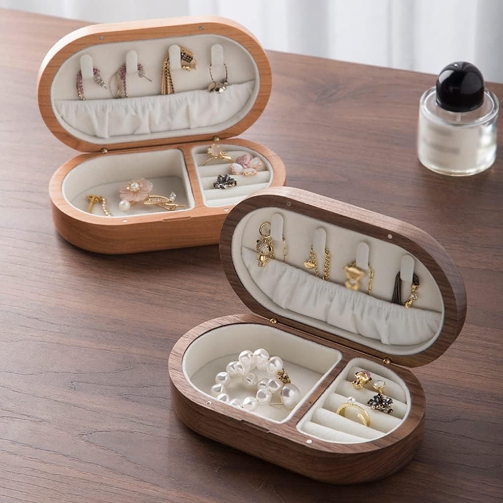 Boîte à Bijoux Voyage Bois - Compacte et Élégante