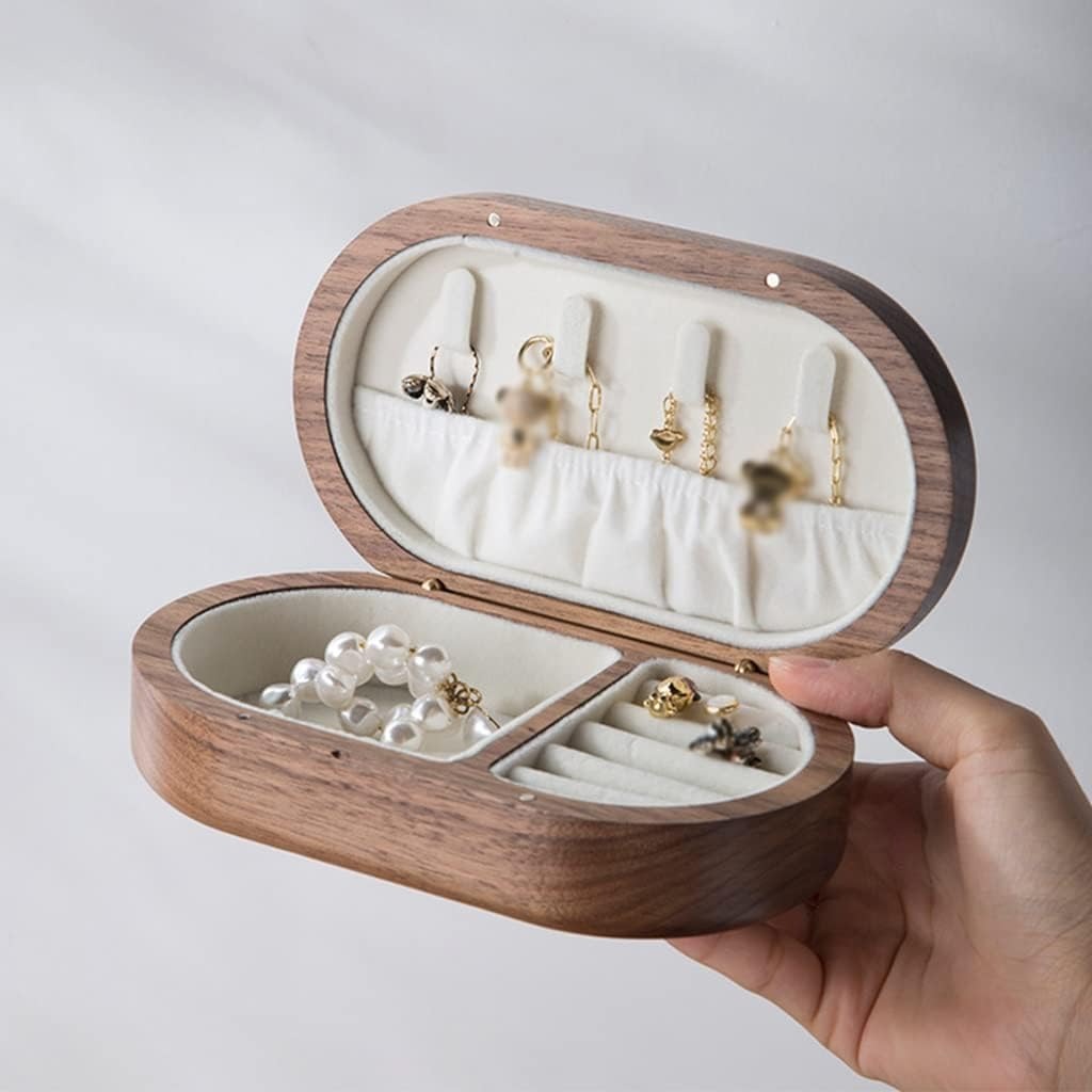 Boîte à Bijoux Voyage Bois - Compacte et Élégante