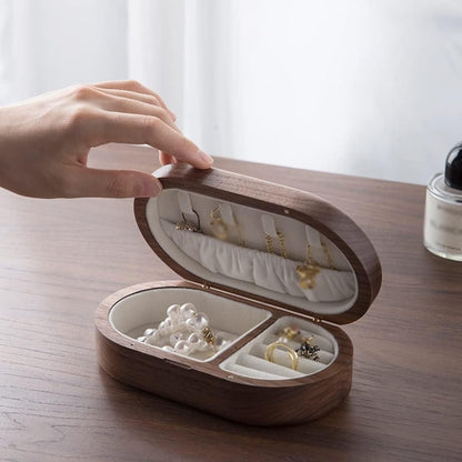 Boîte à Bijoux Voyage Bois - Compacte et Élégante