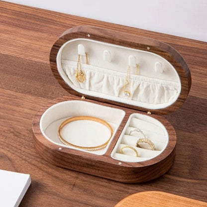 Boîte à Bijoux Voyage Bois - Compacte et Élégante