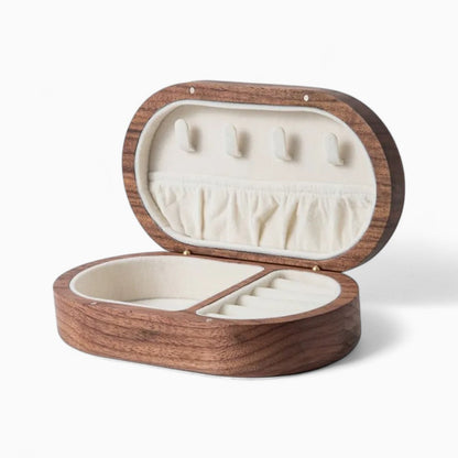 Boîte à Bijoux Voyage Bois - Compacte et Élégante