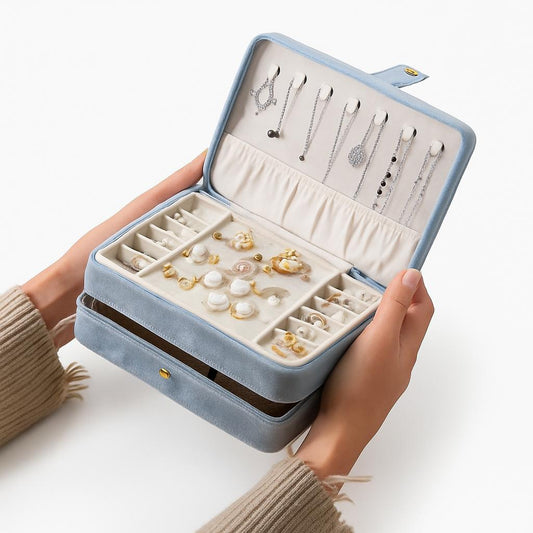 Boîte à Bijoux Voyage Compacte Velours