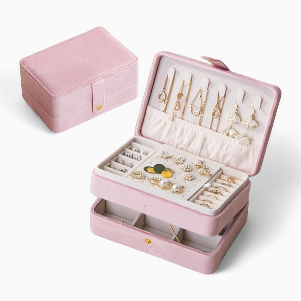 Boîte à Bijoux Voyage Compacte Velours