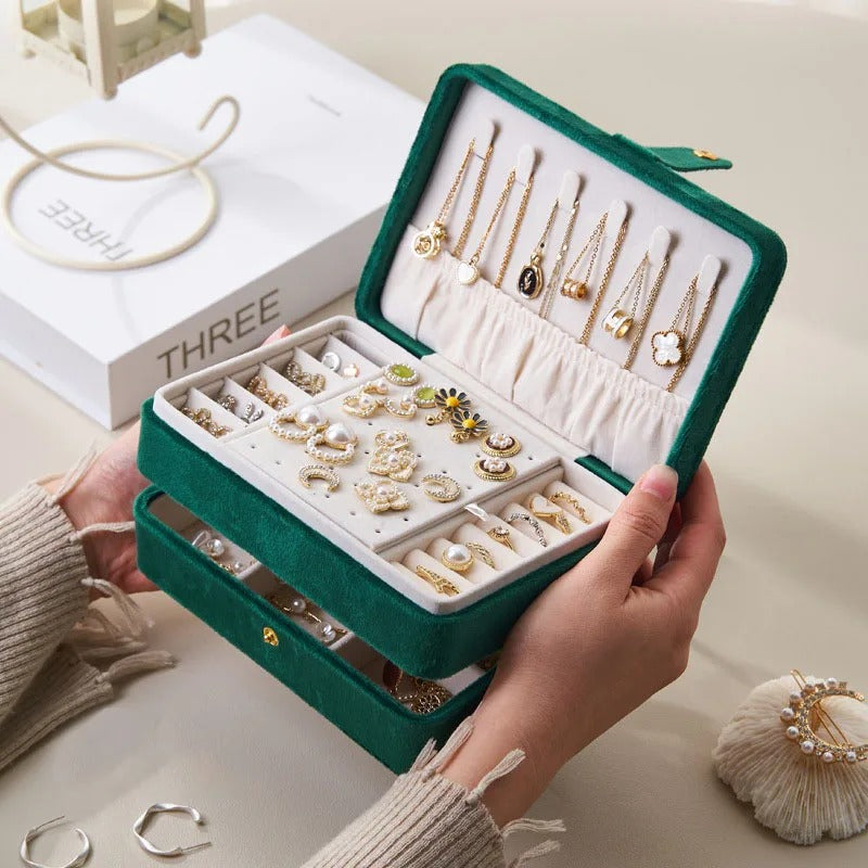 Boîte à Bijoux Voyage Compacte Velours